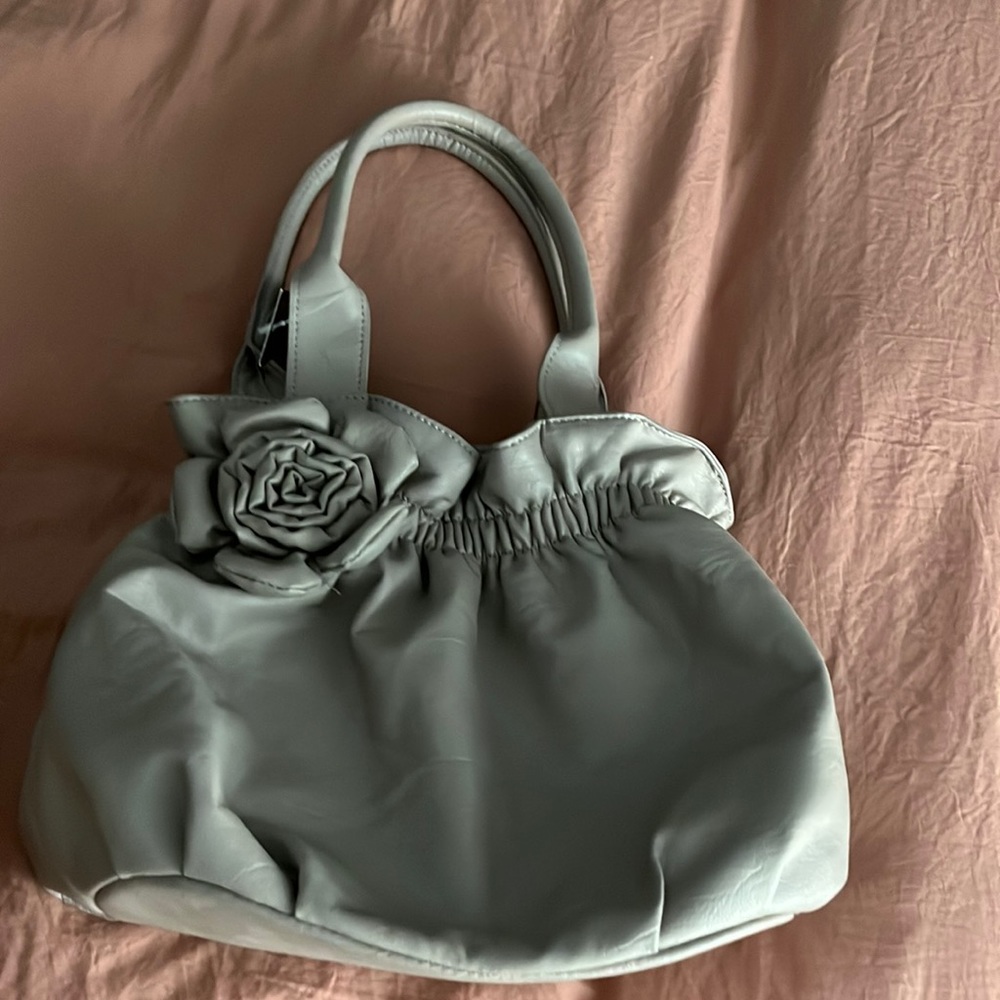 Brand new faux leather greige purse